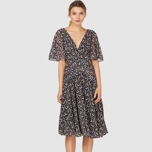 Stevie May Anise Kabuki Crepe Midi Dress Sz XS